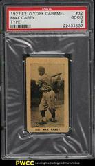 Max Carey #32 Baseball Cards 1927 E210 York Caramel Type 1 Prices