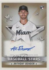 Anthony Bender [Gold] Baseball Cards 2022 Topps Baseball Stars Autographs Prices