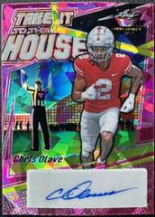 Chris Olave [Crystal Pink] #TH-CO1 Football Cards 2022 Leaf Valiant Autographs Take it to the House Prices