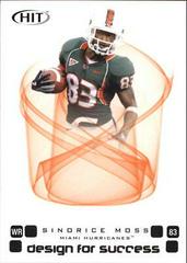 Sinorice Moss [Silver] Football Cards 2006 Sage Hit Design for Success Prices