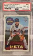 Amed Rosario [Red Ink] #ARO Baseball Cards 2018 Topps Heritage Real One Autographs Prices