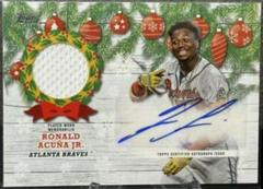 Ronald Acuna Jr. #WHAR-RA Baseball Cards 2022 Topps Holiday Autograph Relics Prices