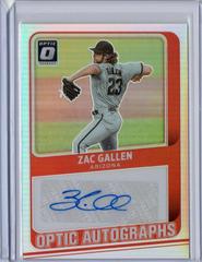 Zac Gallen [Holo] #OA-ZG Baseball Cards 2021 Panini Donruss Optic Autographs Prices
