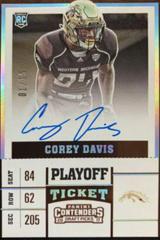 Corey Davis [Playoff] Football Cards 2017 Panini Contenders Draft Picks Prices