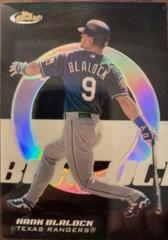 Hank Blalock [Black Refractor] #2 Baseball Cards 2005 Finest Prices