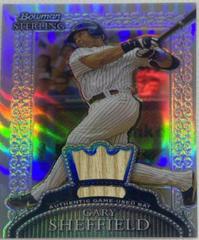 Gary Sheffield [Relic Refractor] #BS-GS Baseball Cards 2005 Bowman Sterling Prices