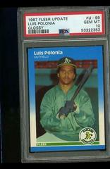 Luis Polonia Baseball Cards 1987 Fleer Update Glossy Prices