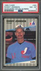 Randy Johnson [Marlboro Ad on Scoreboard] #381 Baseball Cards 1989 Fleer Glossy Prices