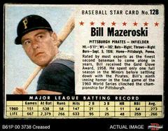 Bill Mazeroski [Hand Cut] #128 Baseball Cards 1961 Post Cereal Prices