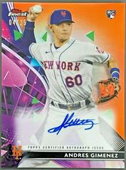 Andres Gimenez [Orange Refractor] Baseball Cards 2021 Topps Finest Autographs Prices