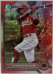 Leonardo Balcazar [Red Shimmer Refractor] Baseball Cards 2022 Bowman Chrome Prospects Prices