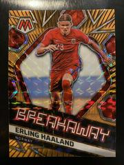 Erling Haaland [Orange Fluorescent] #29 Soccer Cards 2021 Panini Mosaic Road to FIFA World Cup Breakaway Prices