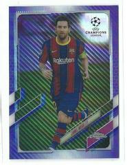 Lionel Messi [Purple Carbon Fiber] Soccer Cards 2020 Topps Chrome UEFA Champions League Prices