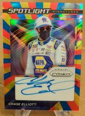 Chase Elliott [Rainbow] #SS-CE Racing Cards 2021 Panini Prizm Spotlight Signatures Prices