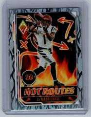 Ja'Marr Chase [Silver Lazer] #HR-11 Football Cards 2022 Panini Phoenix Hot Routes Prices