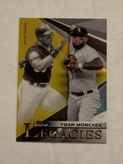 Yoan Moncada, Frank Thomas [Gold Refractor] Baseball Cards 2021 Topps Finest Legacies Prices