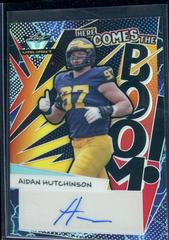 Aidan Hutchinson [Lightning] #HB-AH1 Football Cards 2022 Leaf Valiant Autographs Here Comes the Boom Prices