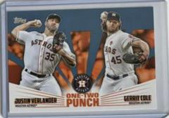 Gerrit Cole, Justin Verlander [Blue] #12P-18 Baseball Cards 2023 Topps One Two Punch Prices