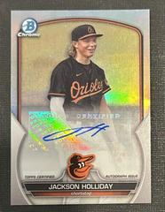 Jackson Holliday [SP Variation Autograph] #BDC-118 Baseball Cards 2023 Bowman Draft Chrome Prices