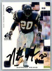 Natrone Means Football Cards 1999 SP Signature Prices