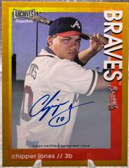 Chipper Jones [Gold] #AS-CJ Baseball Cards 2022 Topps Archives Snapshots Autographs Prices