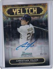 Christian Yelich [Black Atomic] Baseball Cards 2022 Bowman Sterling Signage Autographs Prices