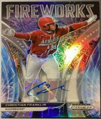 Christian Franklin [Autograph Silver Prizm] Baseball Cards 2021 Panini Prizm Draft Picks Fireworks Prices