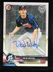 Drew Waters [Autograph] #TH-DW Baseball Cards 2018 Topps Holiday Bowman Prices