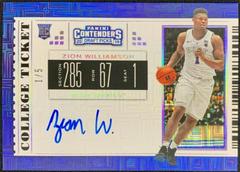 Zion Williamson [Autograph] Basketball Cards 2019 Panini Contenders Draft Picks Prices