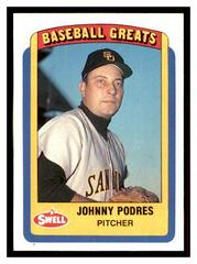 Johnny Podres Baseball Cards 1990 Swell Greats Prices