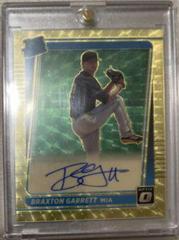 Braxton Garrett [Gold] Baseball Cards 2021 Panini Donruss Optic Rated Rookie Signatures Prices