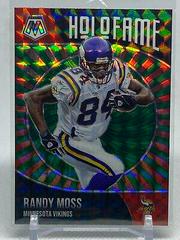 Randy Moss [Green Fluorescent] #4 Football Cards 2021 Panini Mosaic HoloFame Prices