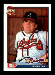 Bobby Cox #759 Baseball Cards 1991 Topps Tiffany Prices