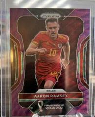 Aaron Ramsey [Purple Wave] #295 Soccer Cards 2022 Panini Prizm World Cup Prices