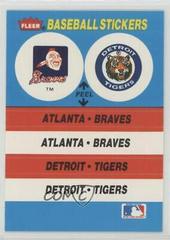 Detroit Tigers Baseball Cards 1987 Fleer Team Stickers Prices