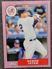 Derek Jeter [Pink] Baseball Cards 2022 Topps Mini 1987 Prices