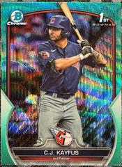 C. J. Kayfus [Aqua Wave] #BDC-101 Baseball Cards 2023 Bowman Draft Chrome Prices