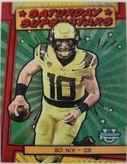 Bo Nix [Red] #SS-9 Football Cards 2023 Bowman Chrome University Saturday Superstars Prices