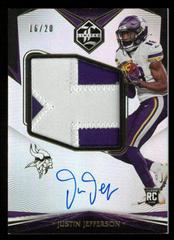 Justin Jefferson [Patch Autograph Holographic] #158 Football Cards 2020 Panini Limited Prices