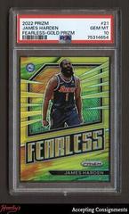 James Harden [Gold] #21 Basketball Cards 2022 Panini Prizm Fearless Prices
