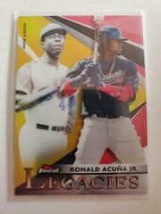 Ronald Acuna Jr., Hank Aaron [Gold Refractor] #FL-RAJ Baseball Cards 2021 Topps Finest Legacies Prices