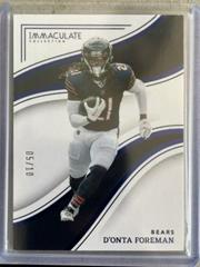 D'Onta Foreman [Blue] #6 Football Cards 2023 Panini Immaculate Prices