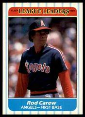 Rod Carew Baseball Cards 1986 Fleer League Leaders Prices