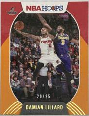 Damian Lillard [Orange] #101 Basketball Cards 2020 Panini Hoops Prices