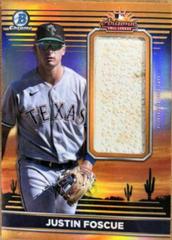 Justin Foscue [Orange] Baseball Cards 2022 Bowman Chrome AFL Relics Prices
