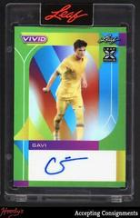 Gavi [Green] Soccer Cards 2022 Leaf Vivid Autographs Prices