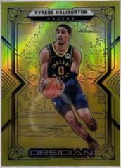 Tyrese Haliburton [Yellow Flood] #101 Basketball Cards 2021 Panini Obsidian Prices
