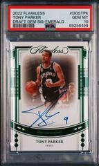 Tony Parker [Emerald] #19 Basketball Cards 2022 Panini Flawless Draft Gem Signature Prices