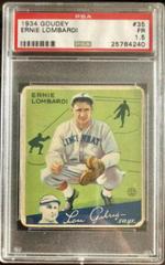 Ernie Lombardi Baseball Cards 1934 Goudey Prices
