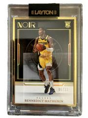 Bennedict Mathurin [Metal Frame FOTL] #295 Basketball Cards 2022 Panini Noir Prices